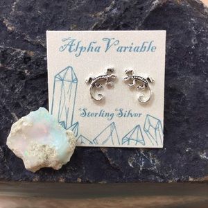 Lizard Earrings Sterling Silver Jewelry NWT